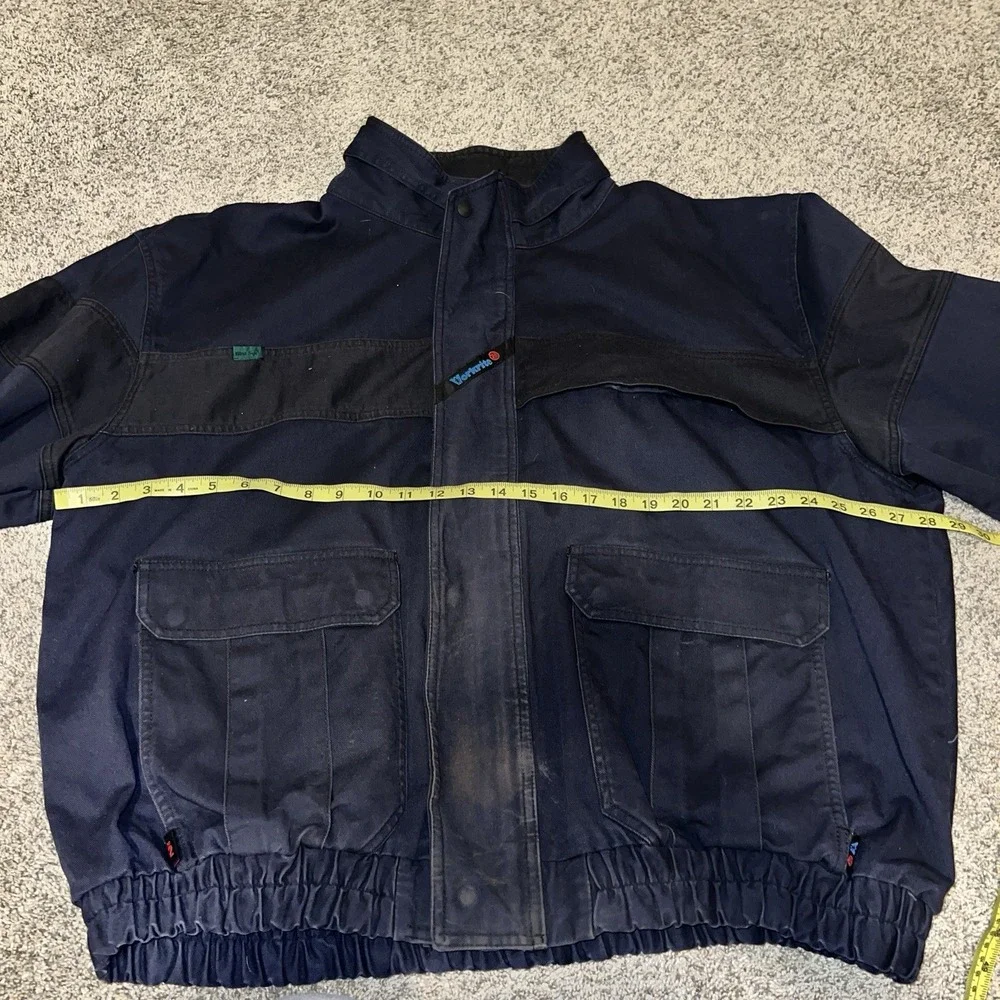 Vintage Workrite FR Work Jacket Mens L Full Zip Canvas Bomber ATPV
